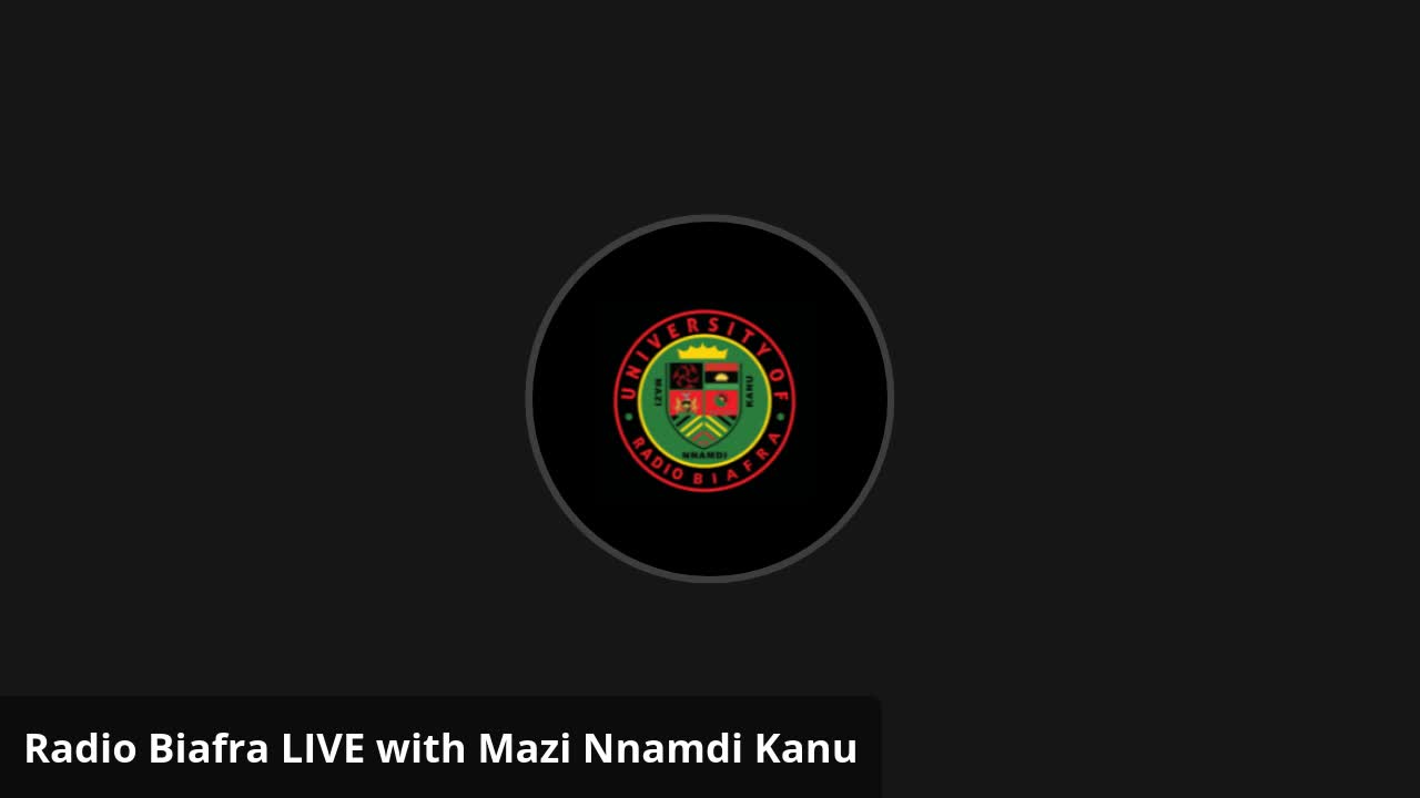 Mazi Nnamdi Kanu - Mazi Nnamdi Kanu LIVE on Radio Biafra